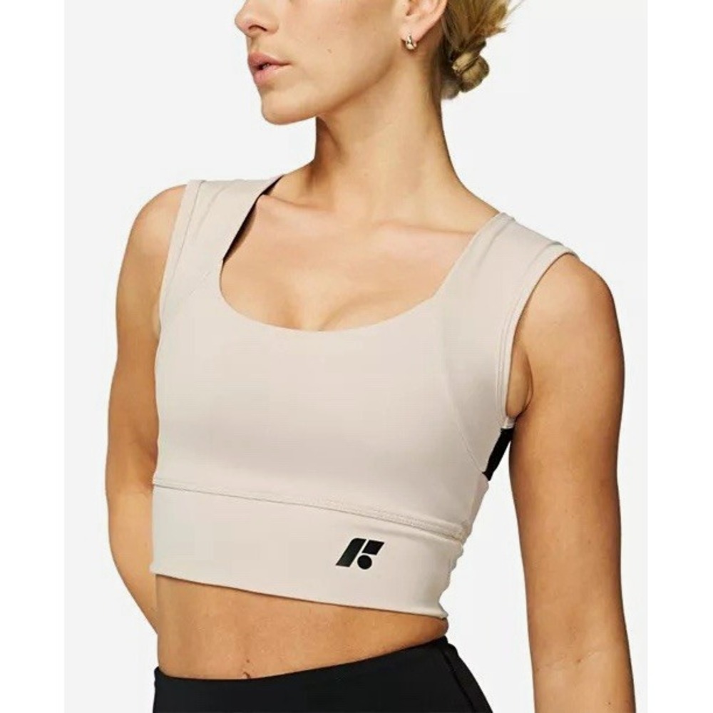 Forme Power Bra Posture Correcting Sports Bra Women XL Ecru Cream Compression